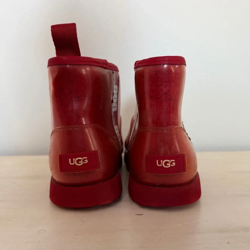 Ugg Red Classic Clear Mini Boots